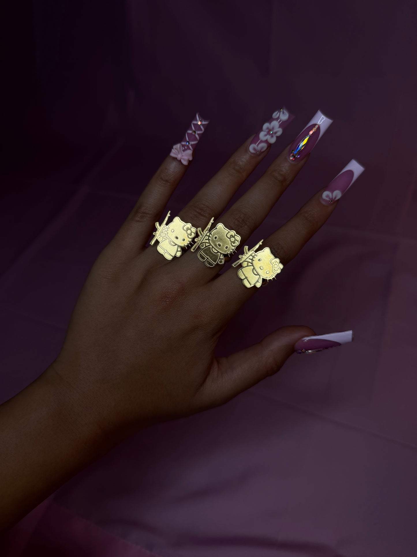 KITTY GUN RING