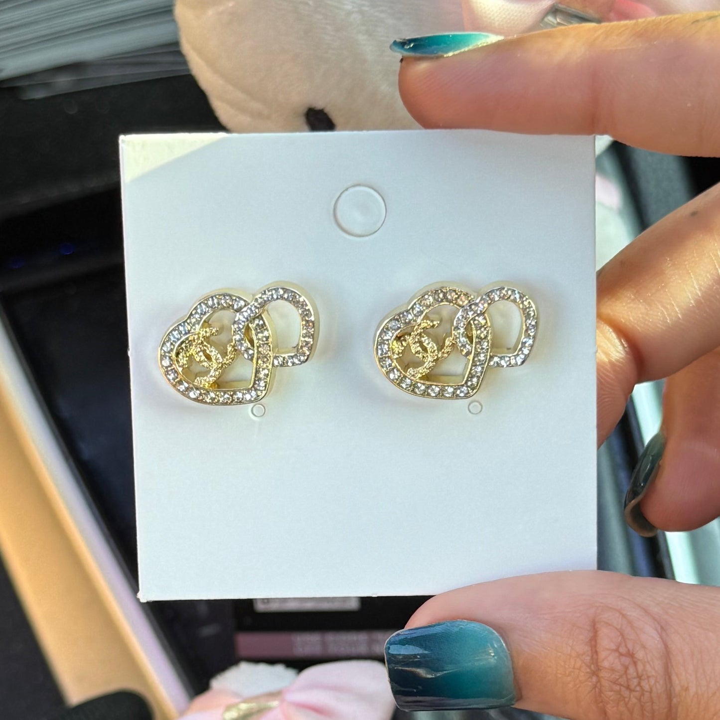 CC HEART EARRINGS