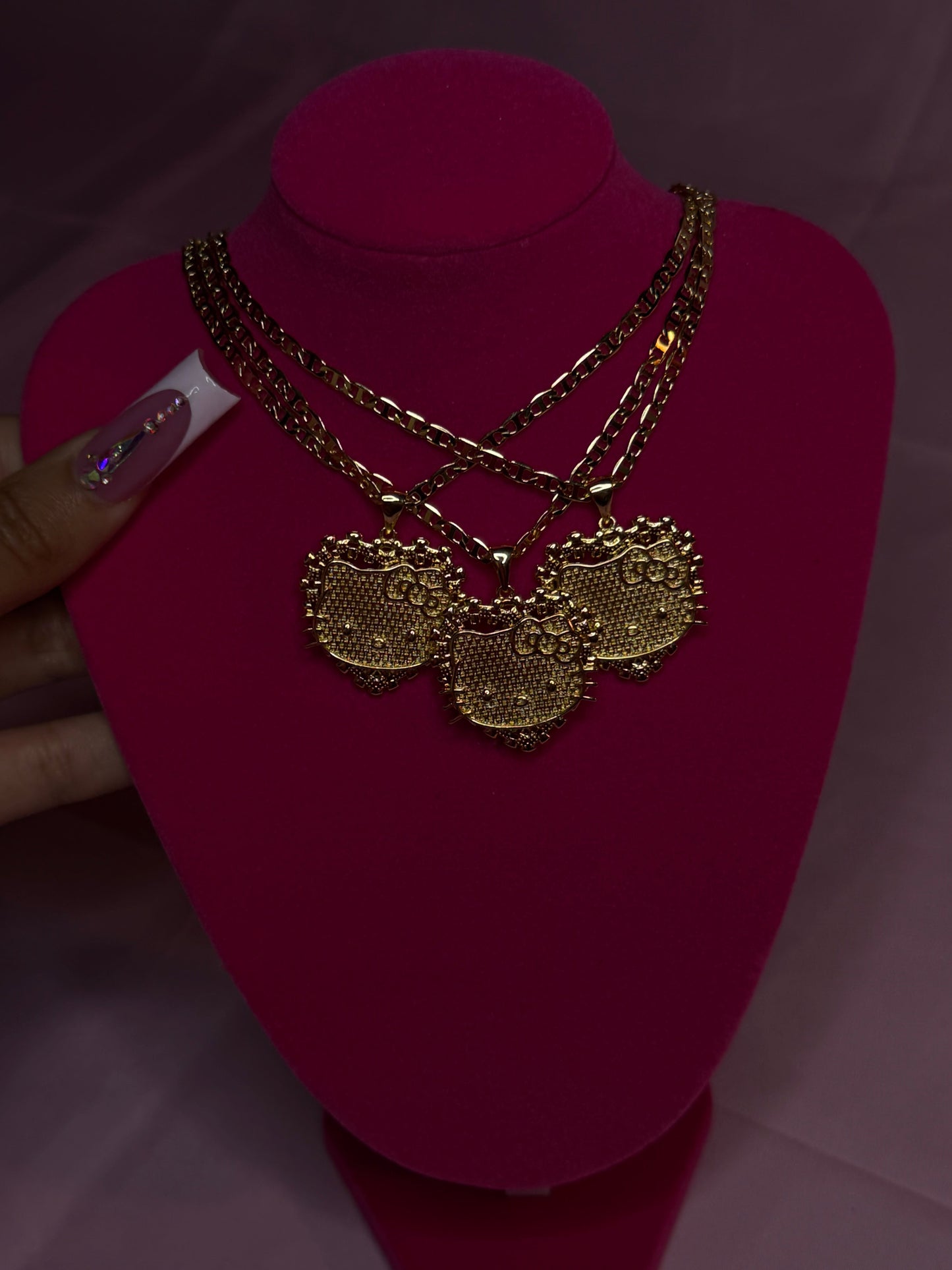 HK HEAD ROLEX HEART NECKLACE