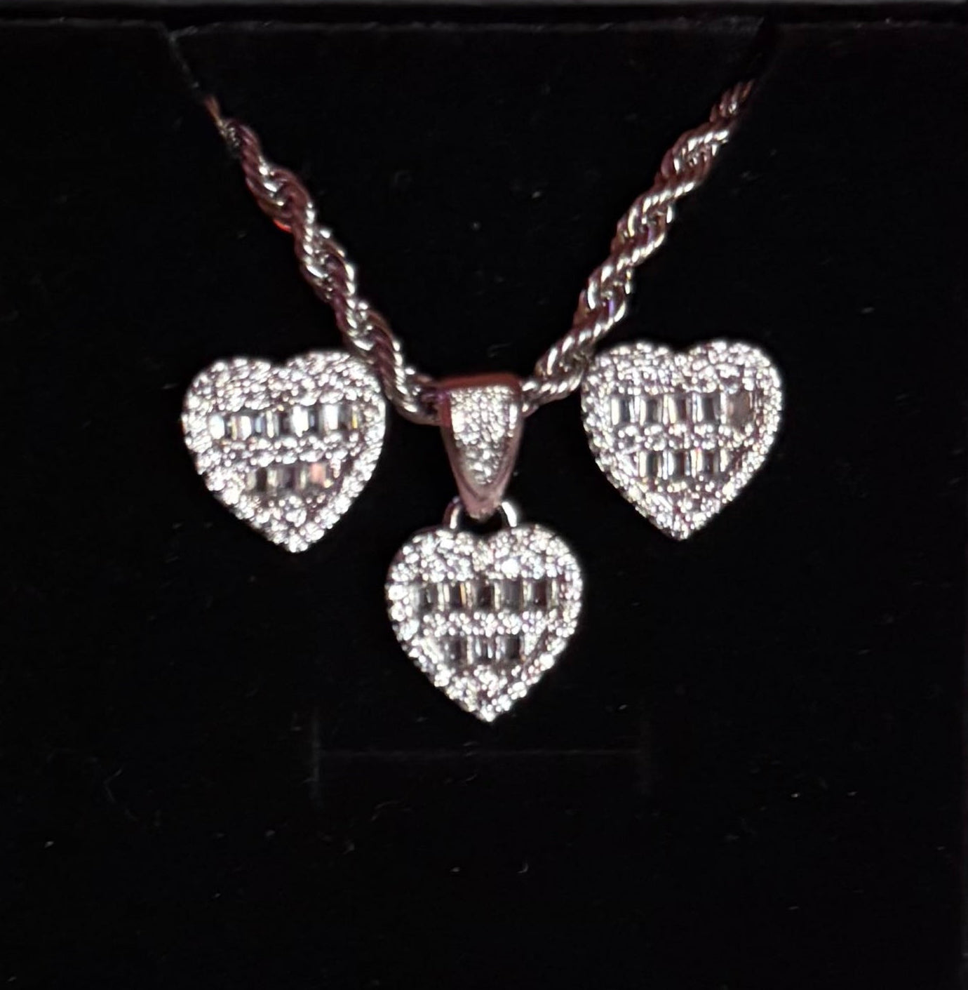 SMALL DIAMOND HEART SET
