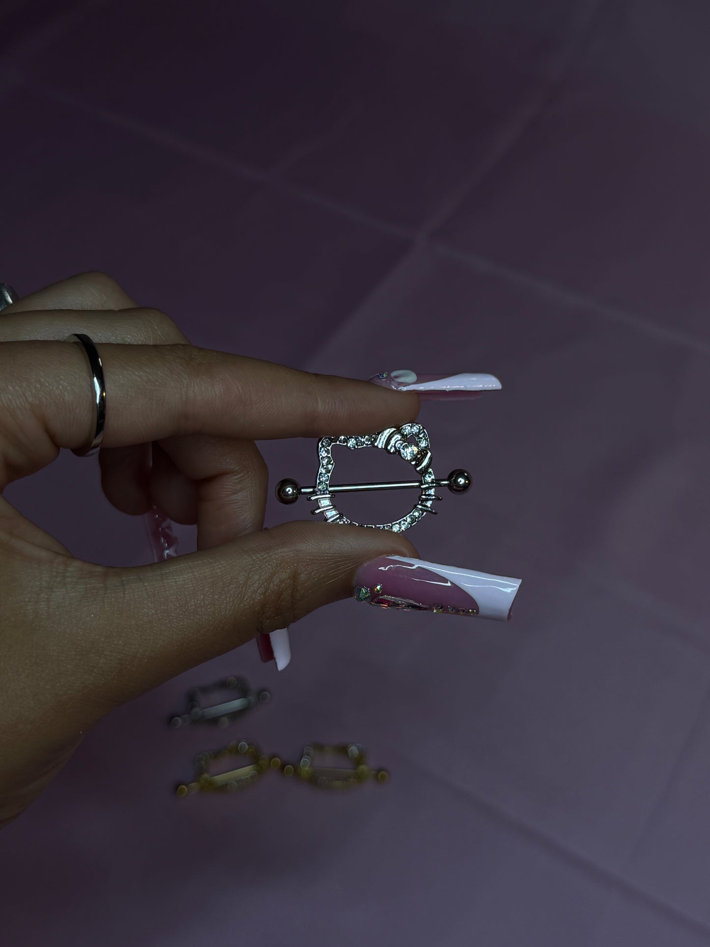 HELLO KITTY NIPPLE RINGS