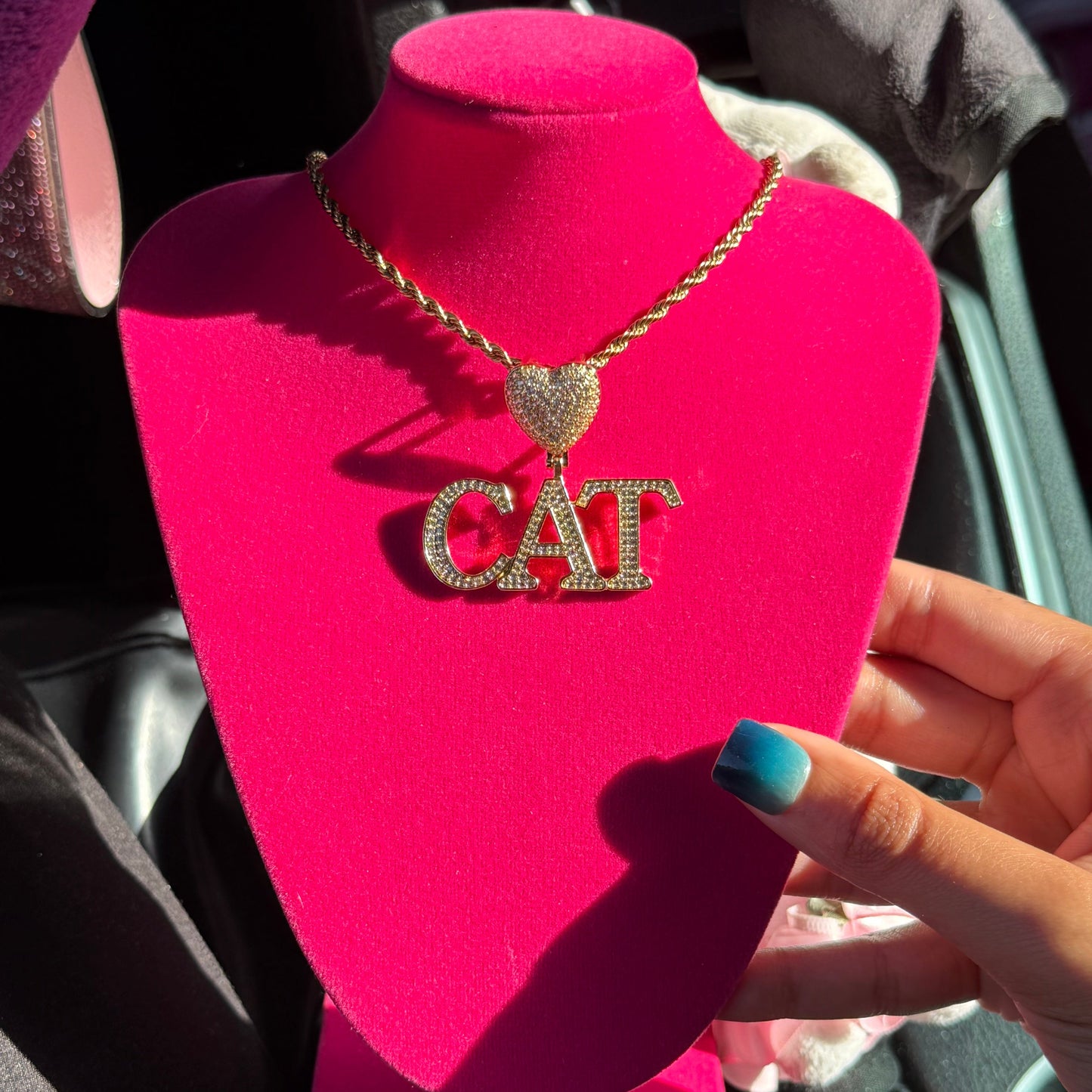 CUSTOM HEART NAME NECKLACE