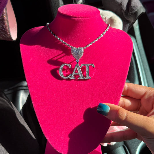CUSTOM HEART NAME NECKLACE