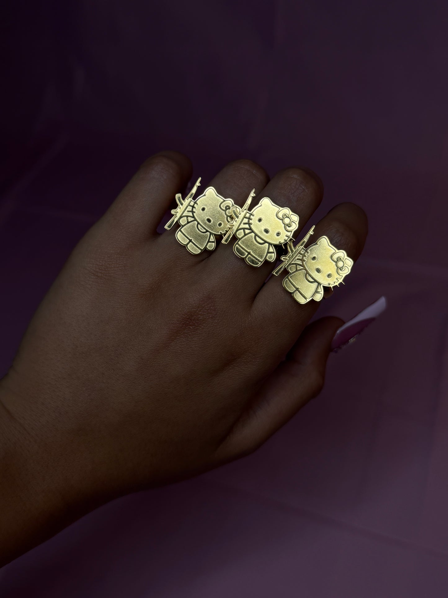 KITTY GUN RING